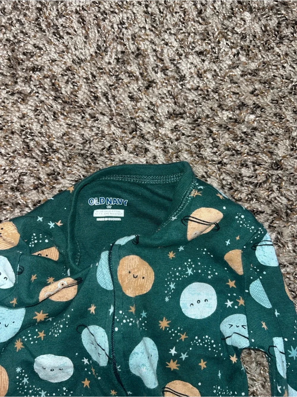 Lot of 3 Old Navy Boy’s Space Rocket Footed pajamas Size 6T